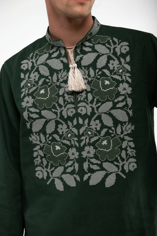 Картинка Вишиванка «Стрілківці» темно-зелена